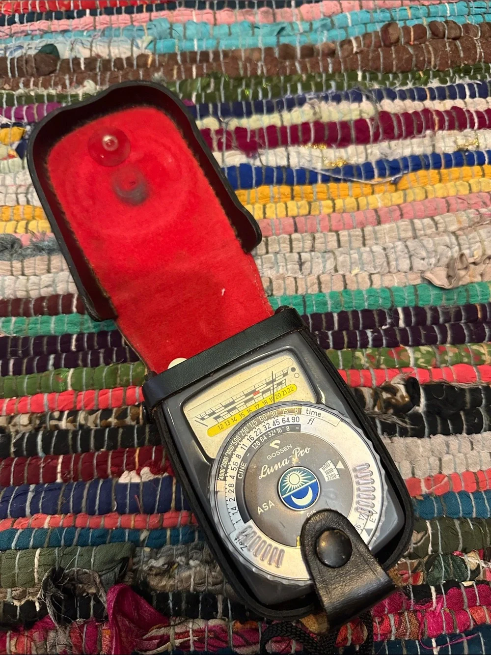 Vintage Gossen Luna-Pro Light Meter w Leather Case Parts Repair Germany
